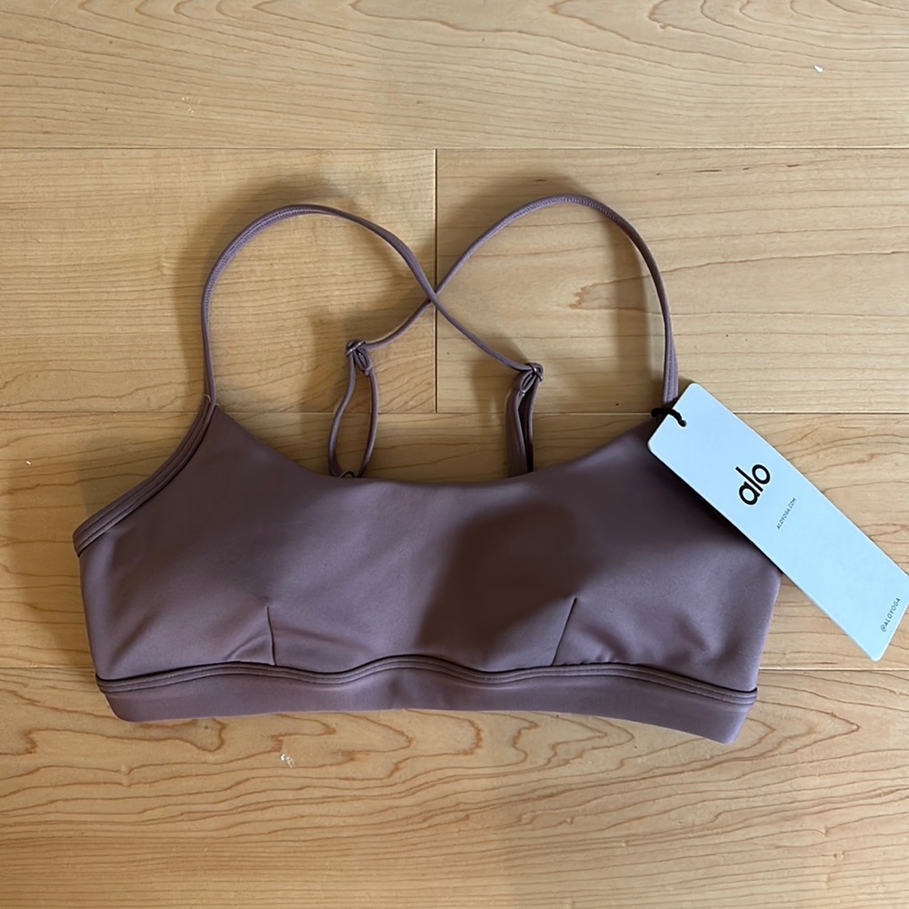 Alo Yoga Airlift Intrigue Bra XS Smoky Quartz New with Tags